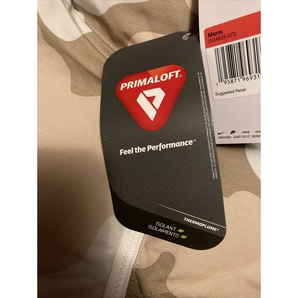 Nike Men's Sportswear Thermal Hooded Windrunner Camo Jacket Tan Large DQ4935-072 - Picture 4 of 7